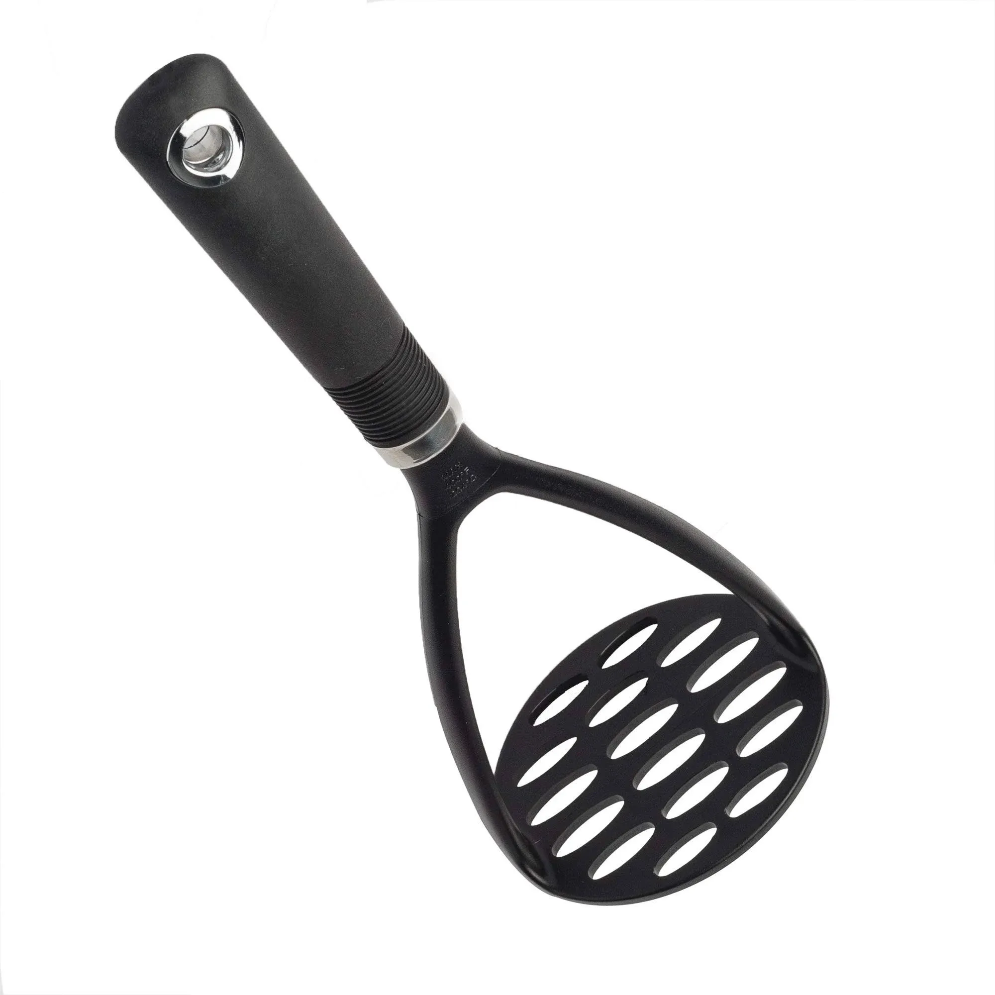 Cooking Light Potato Masher, Sturdy and Heat Resistant, Safe for Non-Stick Cookware, Soft Grip Nylon Gadget, Black