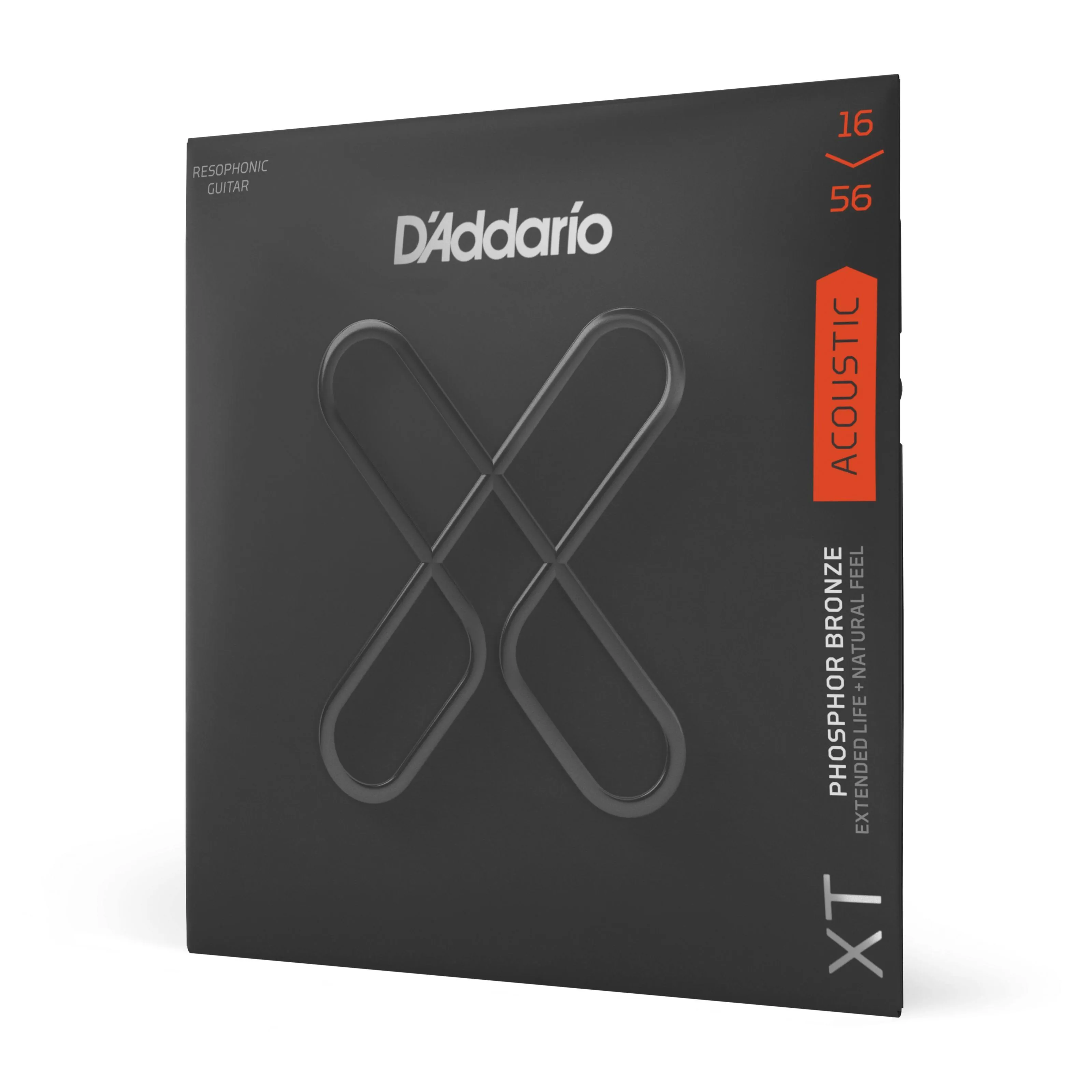 D'Addario XT Phosphor Bronze Acoustic Guitar Strings, Medium, Resophonic, 16-56 - XTAPB1656