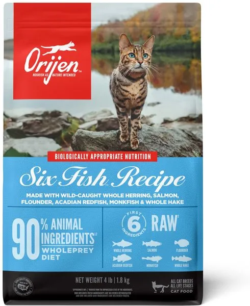 Orijen 6 Fish Formula Dry Cat Food - 4 lb bag