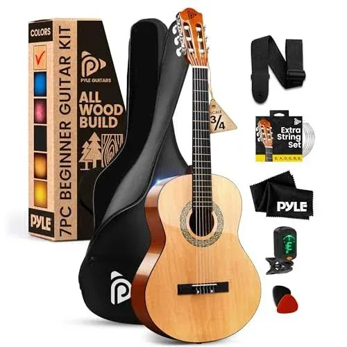 Guitarra Acustica Para Aprendices Novatos Barata Con Accesorios Estuche 38&#034;