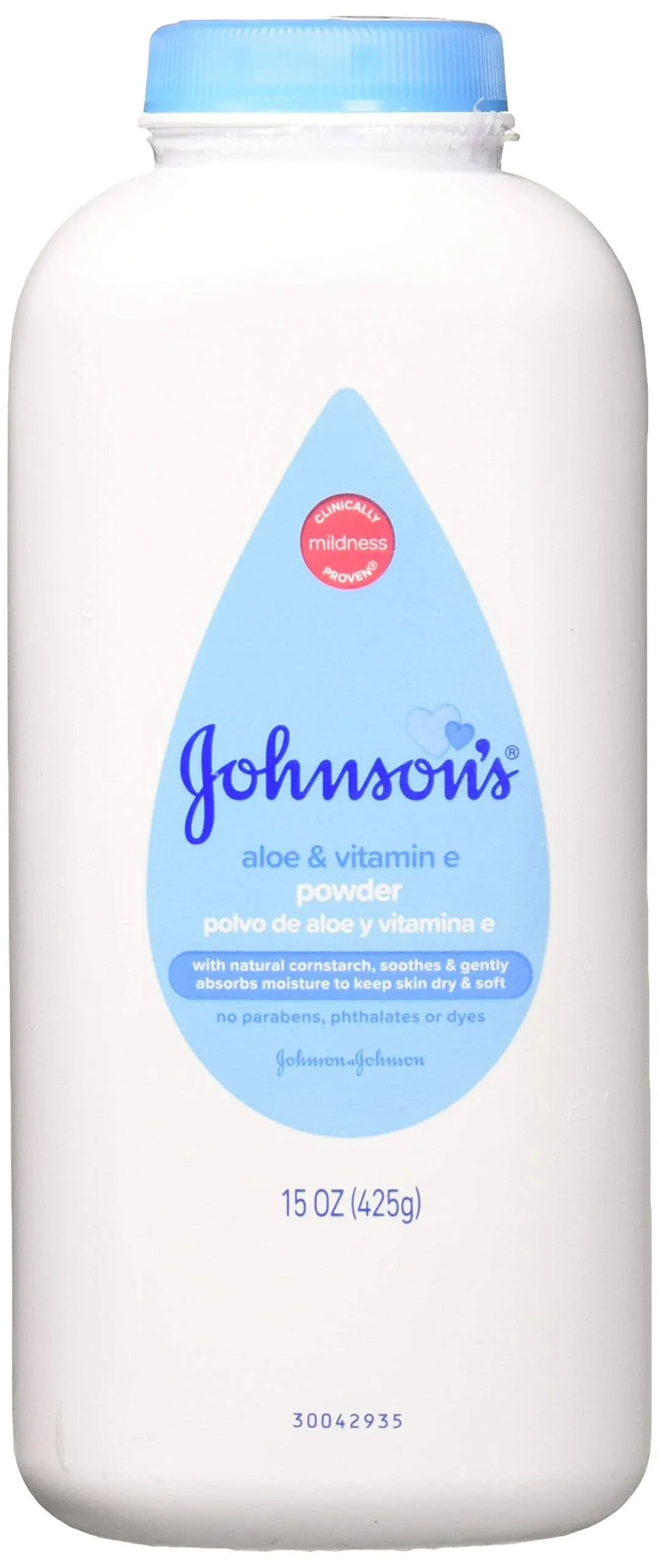 JOHNSON&#039;S Aloe &amp; Vitamin E Baby Powder 15 oz (Pack of 6)