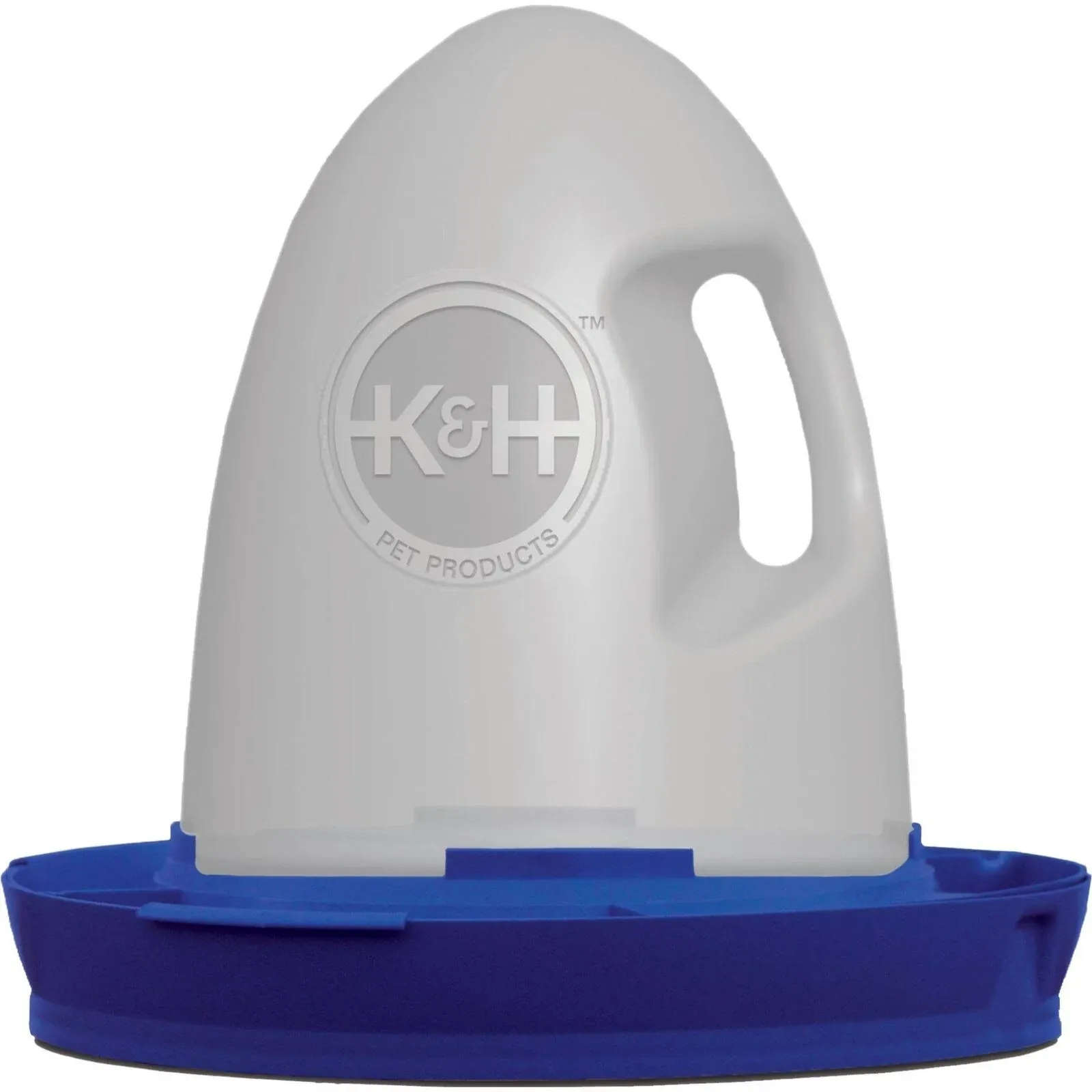 K&H Pet Products Poultry Waterer 2.5gal. (Unheated) Blue - No Roost Top & Non-Spill Refill