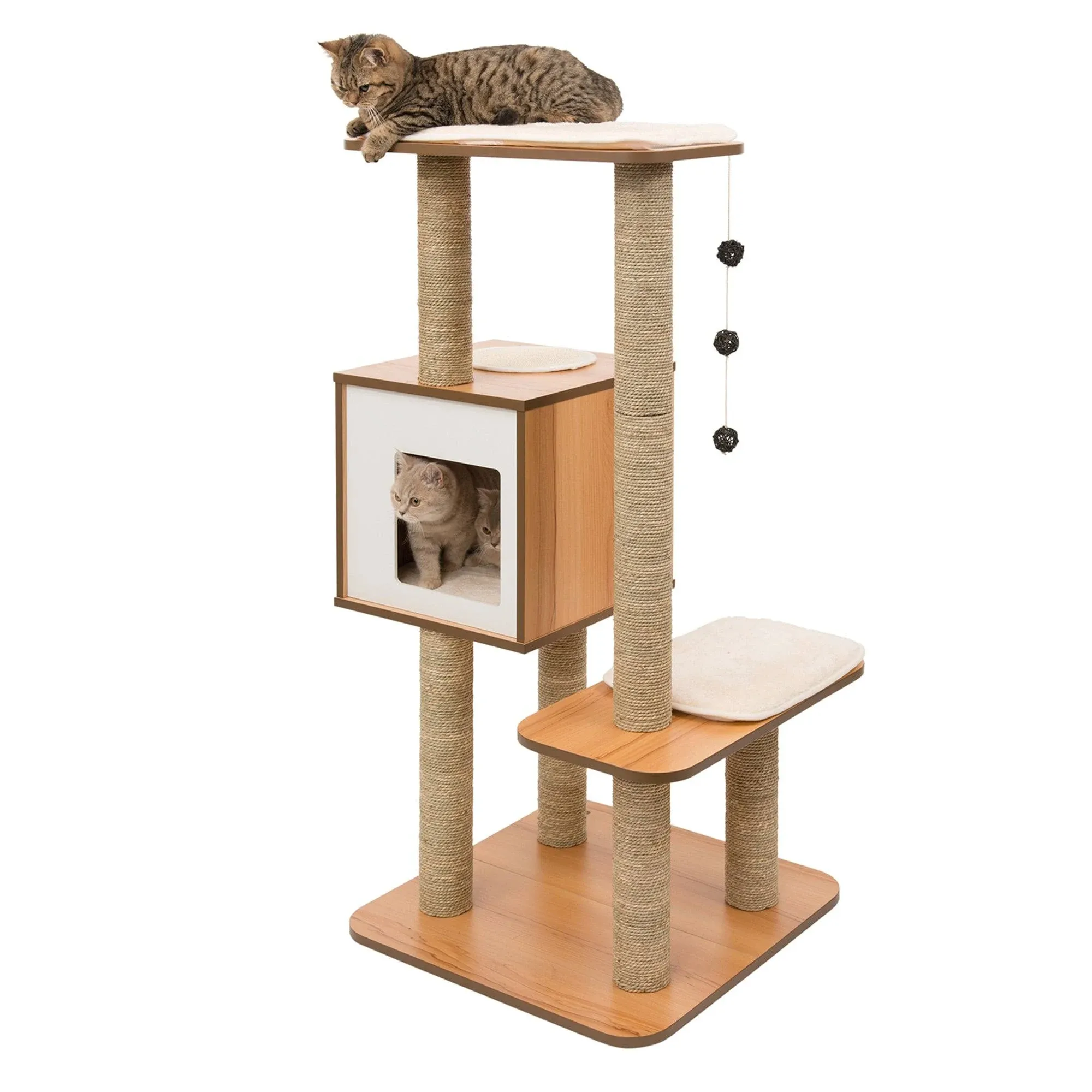 Vesper Cat Furniture V High Base - Walnut