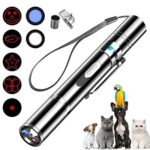 Danigh-buy Cat Pointer Toy,Dog Laser Pointer,7 Adjustable Patterns Laser,Long ...