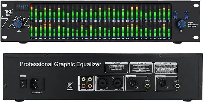 TKL T2531 Graphic Equalizer Audio Processor Two 31-Band Spectrum Display 110V