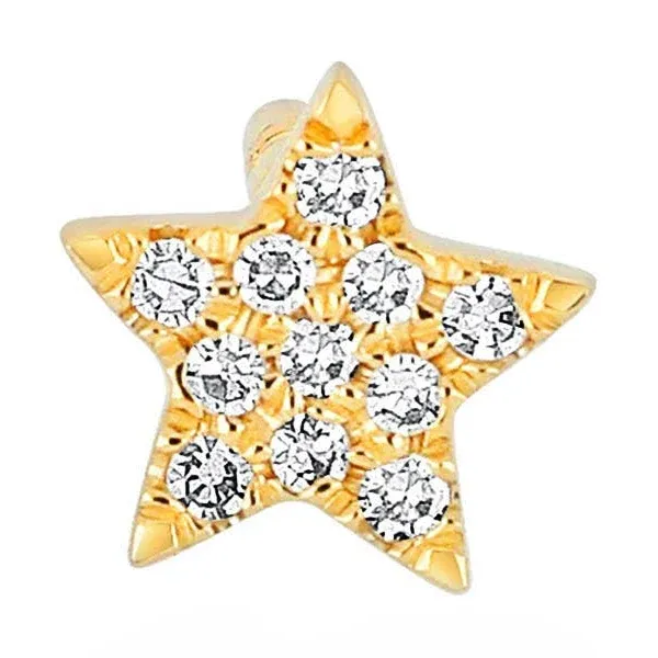 Saks Fifth Avenue Women's 14K Yellow Gold Diamond Star Stud Earrings