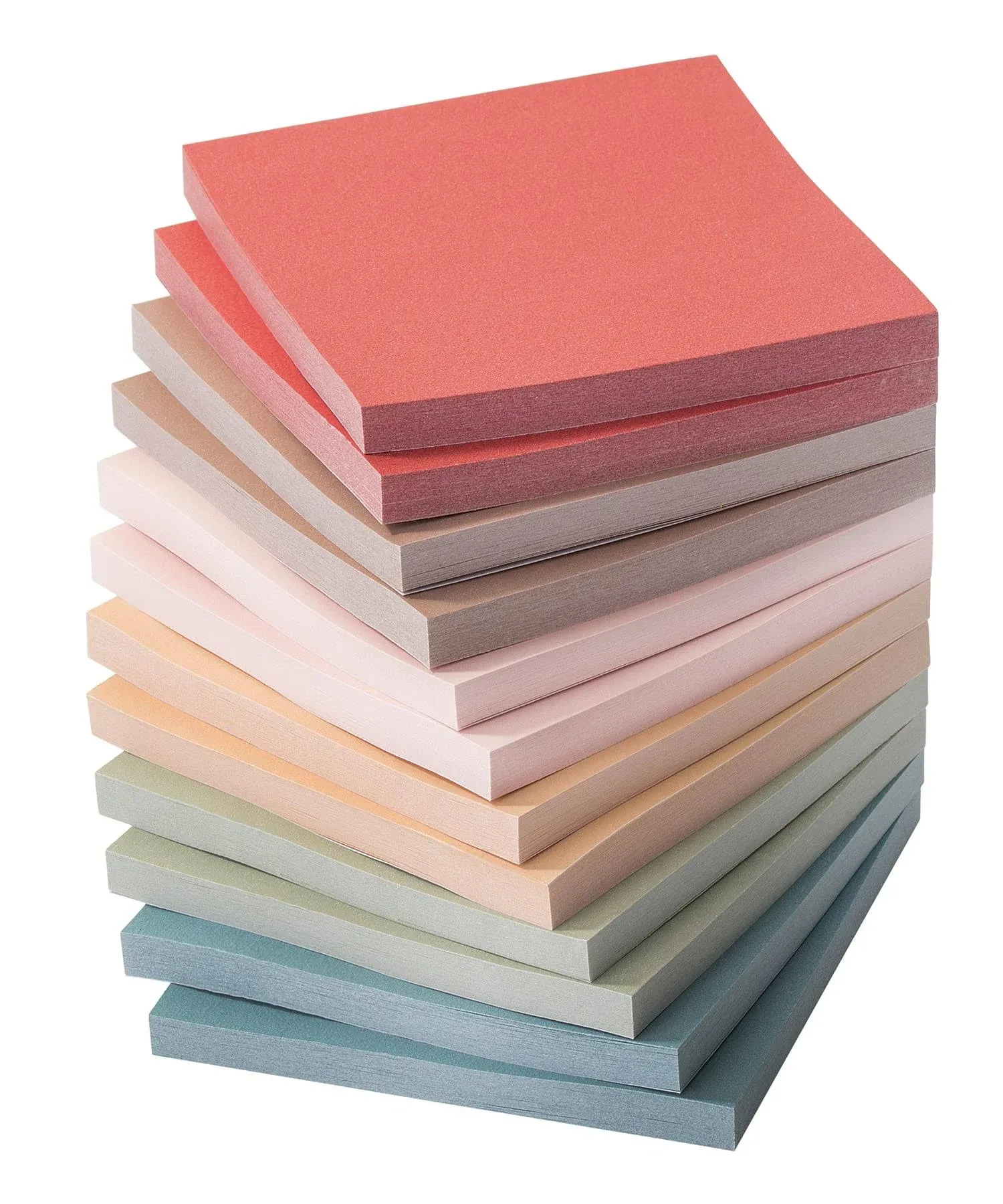 - Sticky Notes, 12 Pads, 3”X3”, Vintage Colors, Sticky Pads, Bulk, Colored/Color