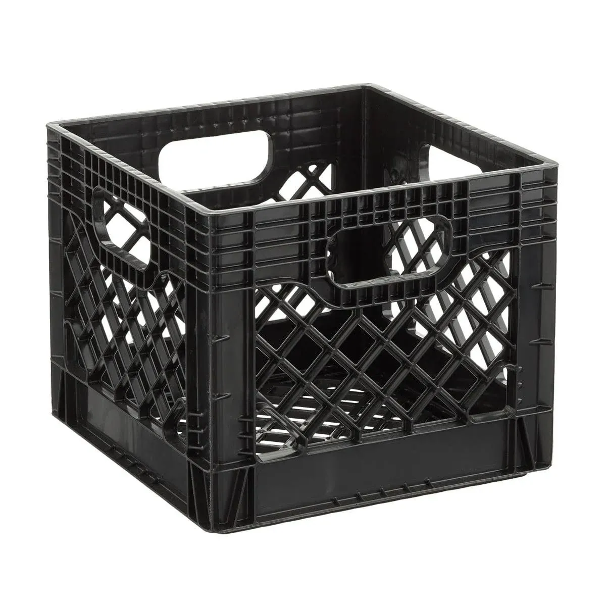 Juggernaut Storage 16qt Heavy-Duty Plastic Square Milk Crate