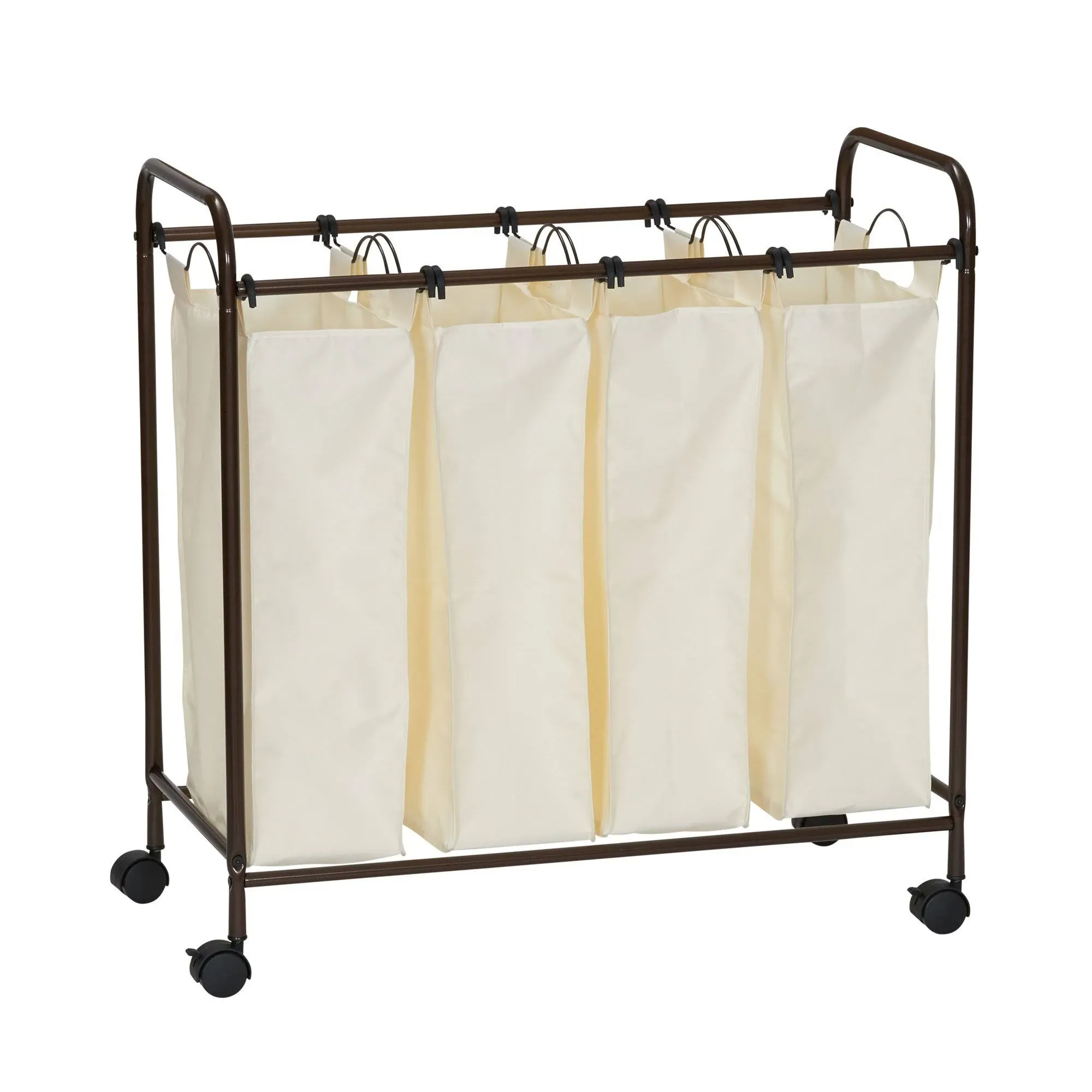 Household Essentials Rolling Quad Laundry Sorter