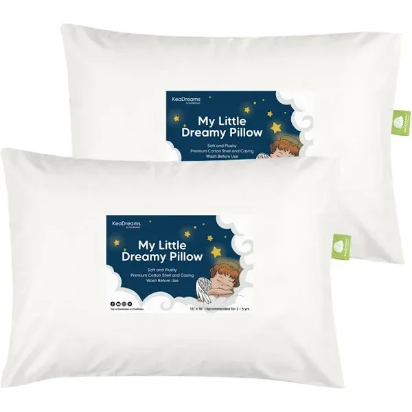 KeaBabies 2-Pack Toddler Pillows Daisy