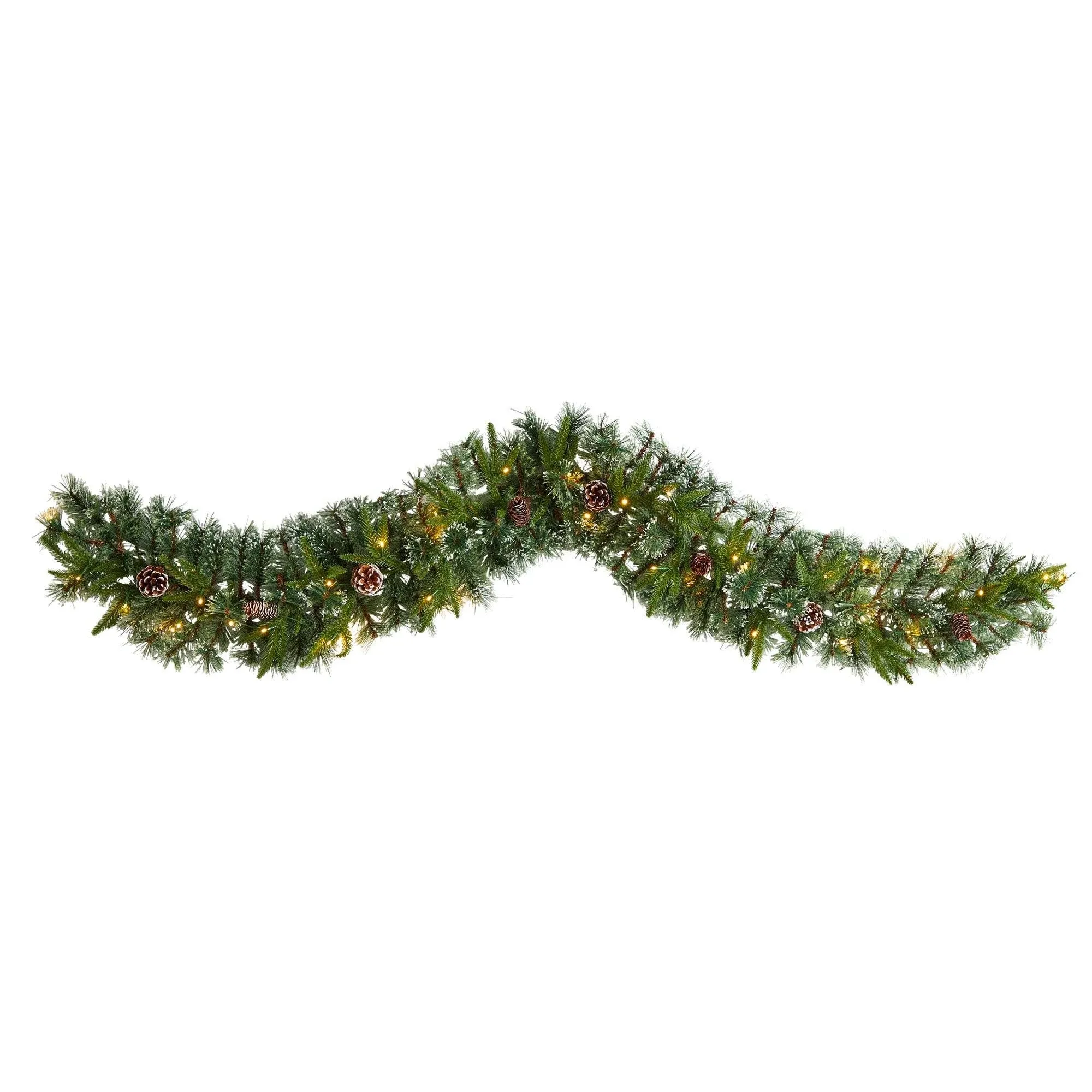 nearly natural 6-ft. Snow Tipped Christmas Artificial Garland