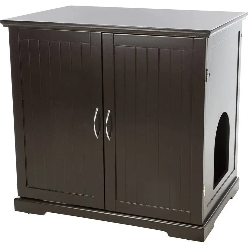 Trixie XL Wooden Litter Box Enclosure with Drawer, Brown