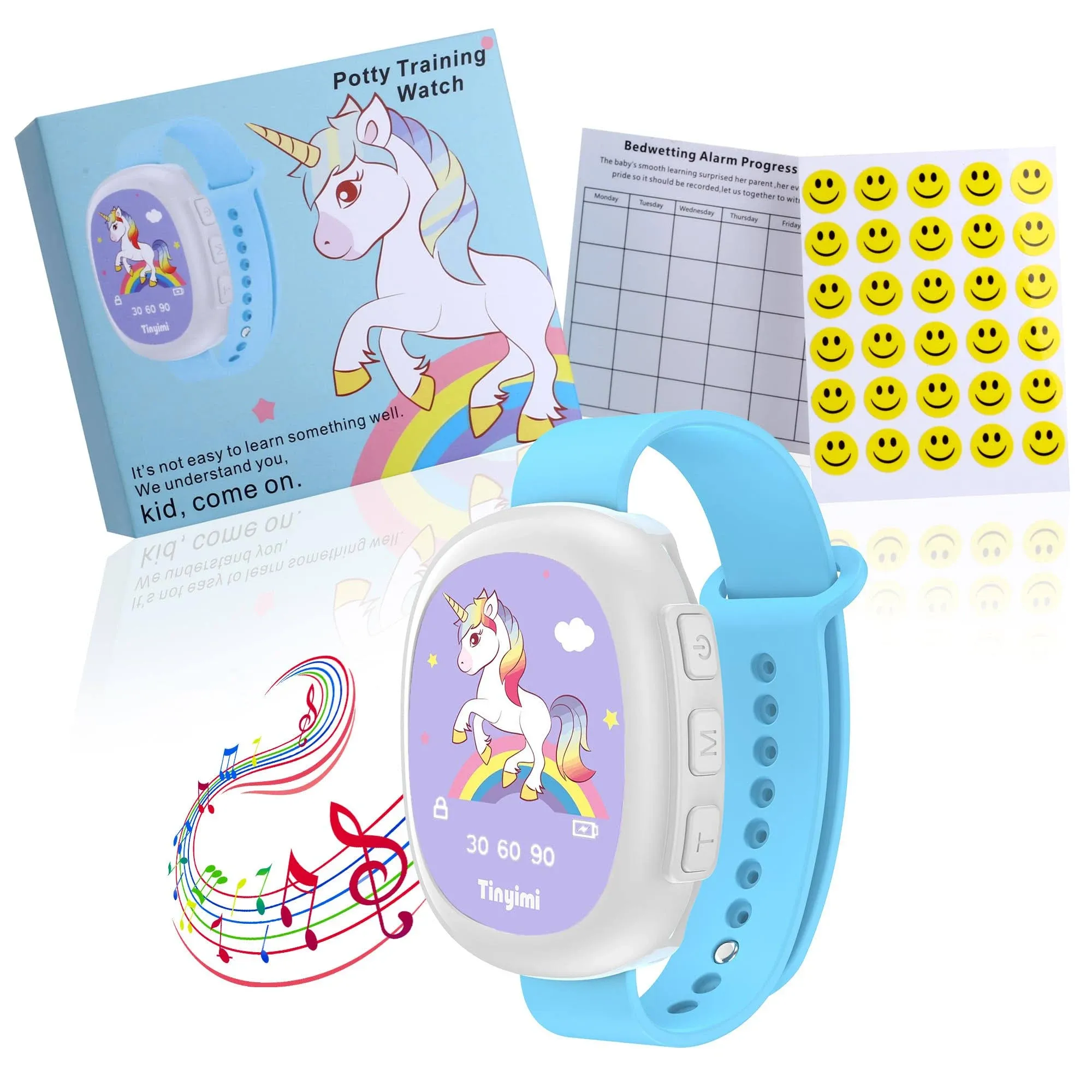 Rechargeable Unicorn Potty Training Watch with 5 Music & Timer Setting Toilet Training Timer