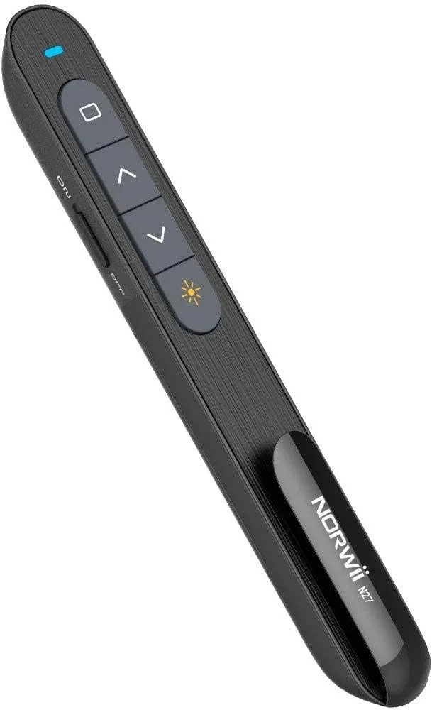 NORWII N27 Wireless Presenter with Laser Pointer Presentation Clicker, 330FT 