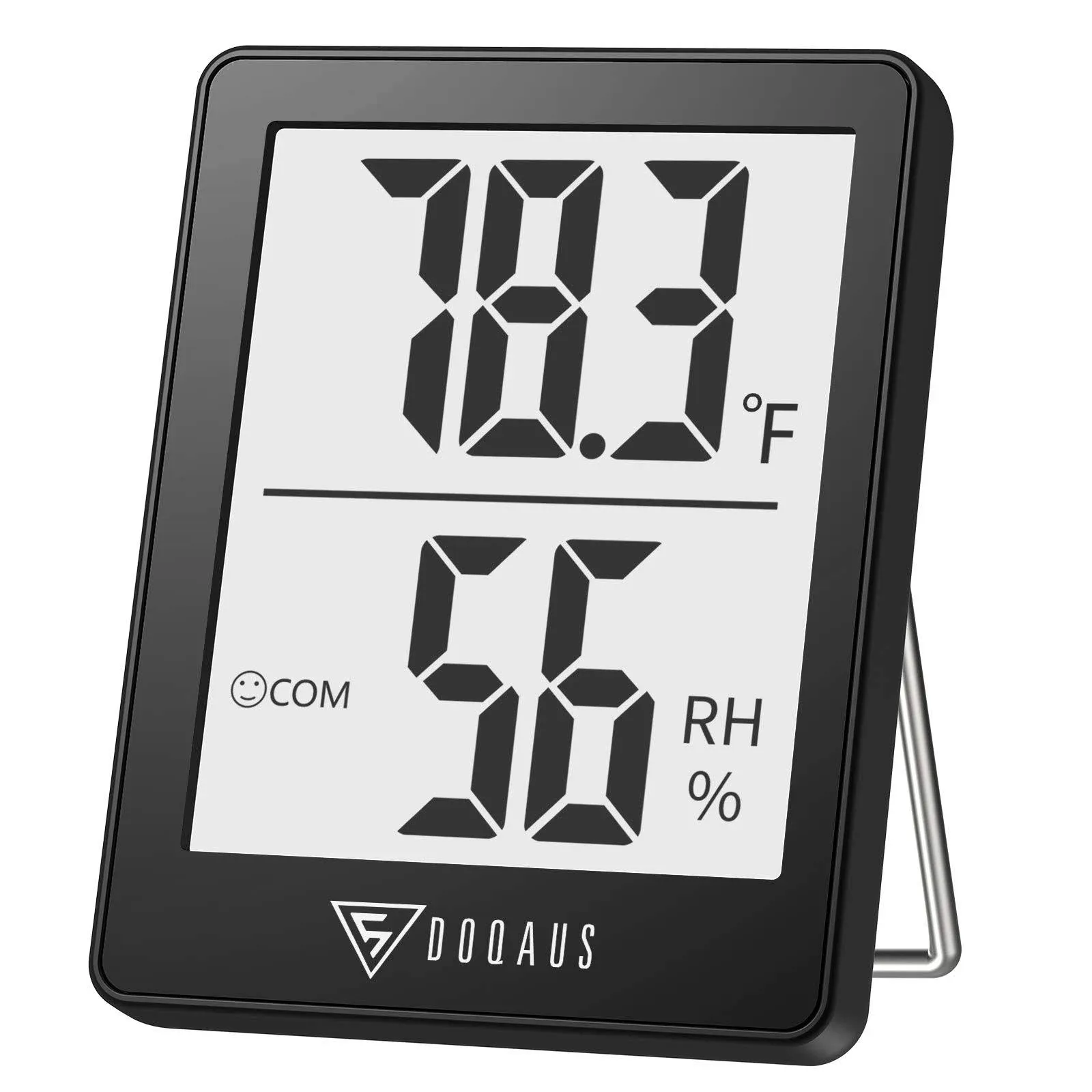 DOQAUS Digital Hygrometer Indoor Thermometer 3 Pack, Room Thermometer with 5s Fast Refresh, Accurate Humidity Meter Temperature Sensor for Home, Bedroom, Baby Room, Office, Greenhouse, Cellar (Black)