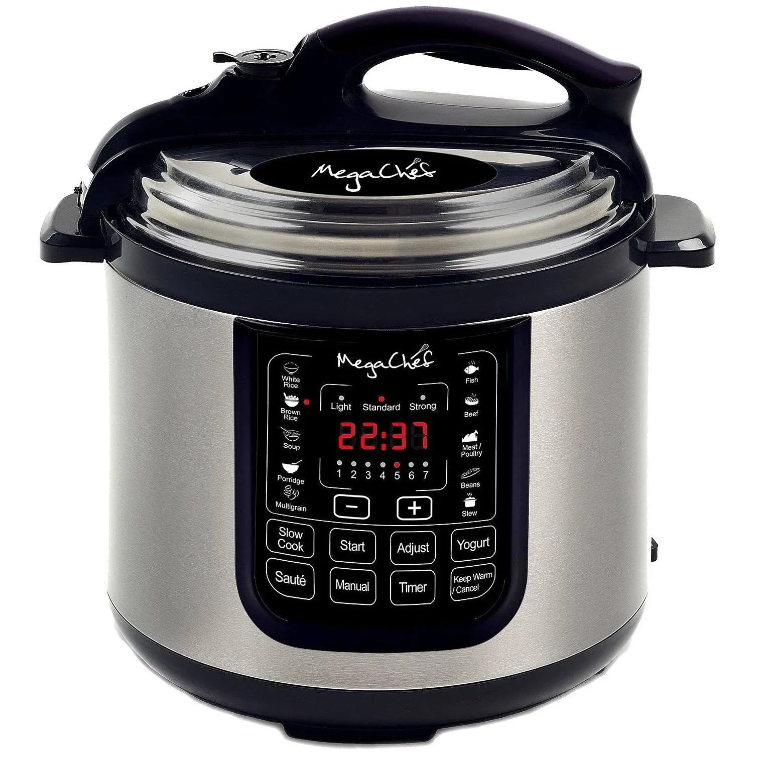 MegaChef 8 Quart Digital Pressure Cooker with 13 Pre-Set Multi Function Features