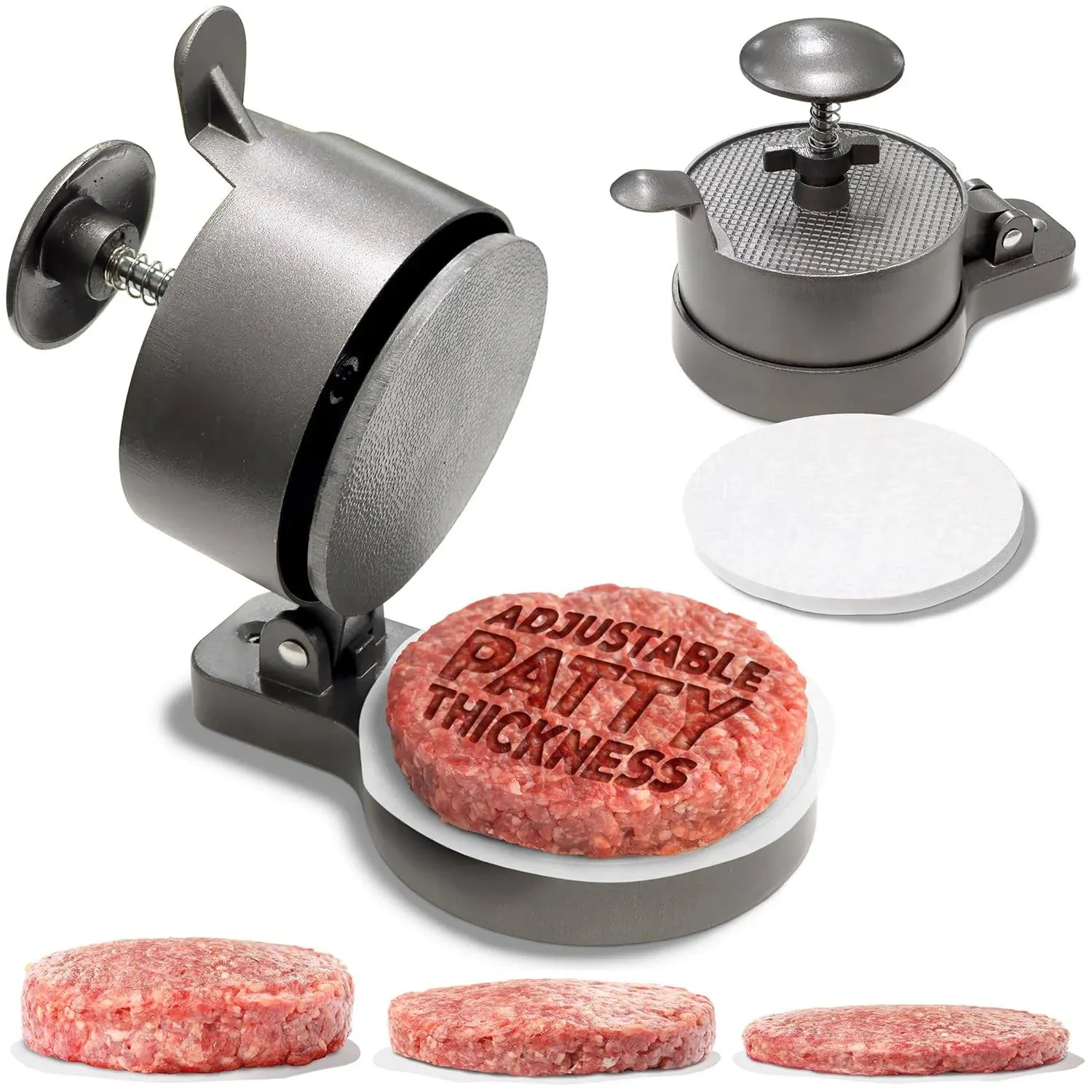 Shop Square Hamburger Press Patty Maker - Adjustable 1/4lb to 3/4Lb Burger Press ...