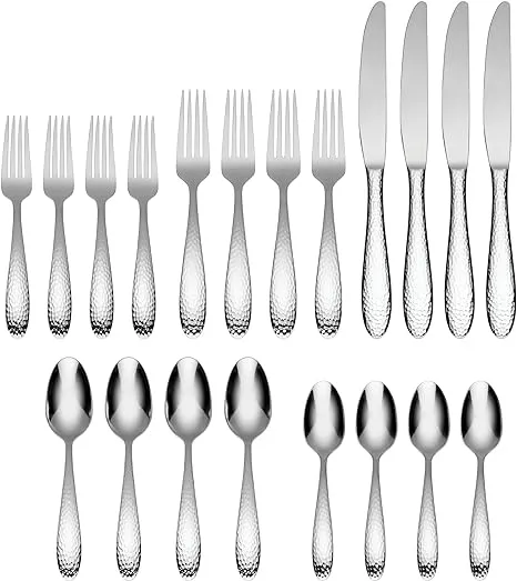 Oneida Reyna 20 Piece Set, Service for 4 , 18/0 Stainless Steel, Silverware S...