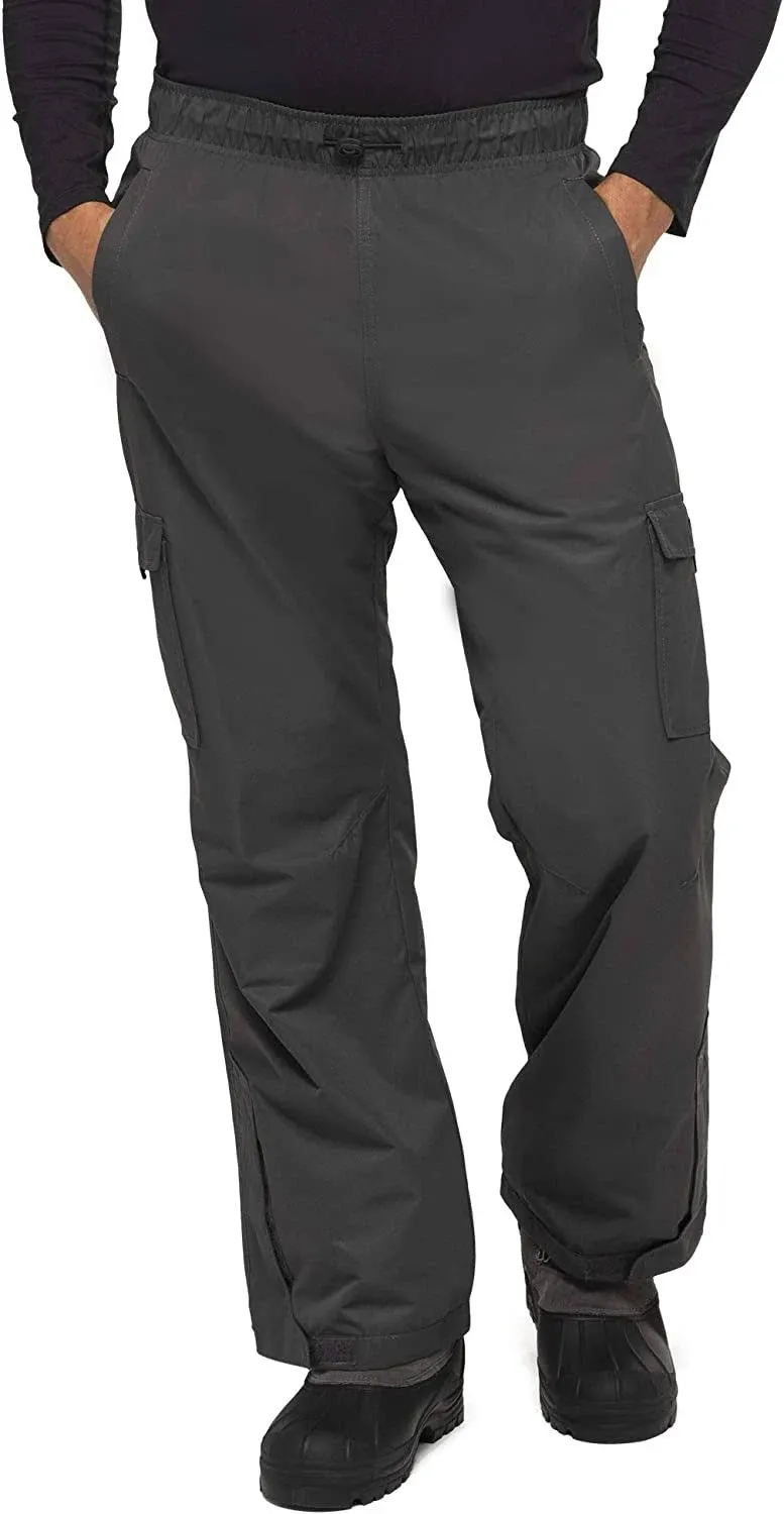 Arctix Men&#039;s Sentinel Pull Over Fleece-Lined Cargo Snow Pants, Charcoal,