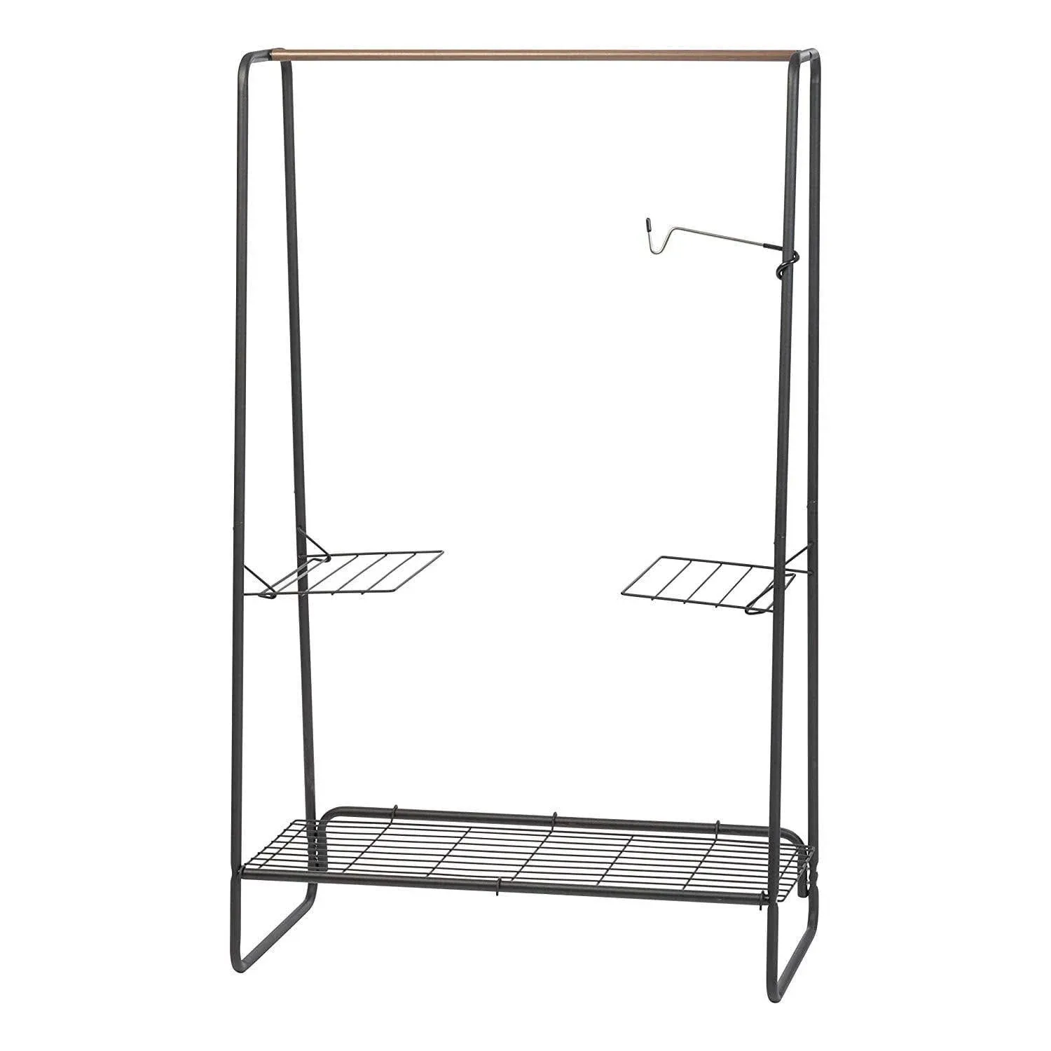 Iris USA Large Metal Garment and Accessories Rack - Black