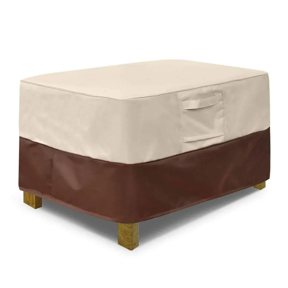 Vailge Rectangle Patio Ottoman Cover, Waterproof Outdoor Ottoman Cover with ...