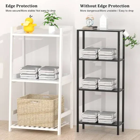 3 Tier Ladder Shelf Bathroom Shelves with Drawers