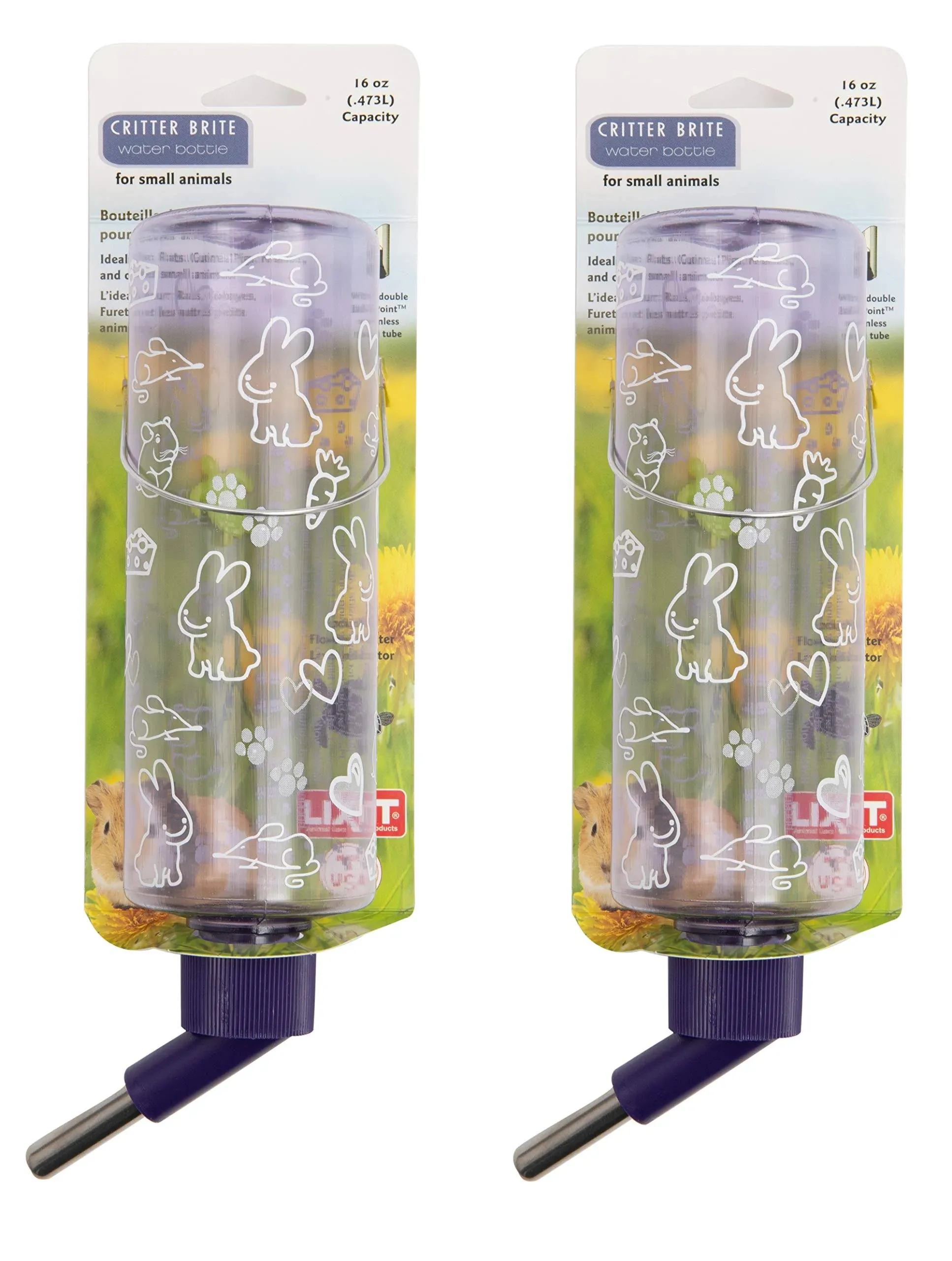 Lixit Standard Cage Water Bottles for Rabbits, Ferrets, Guinea Pigs, Hamsters ...