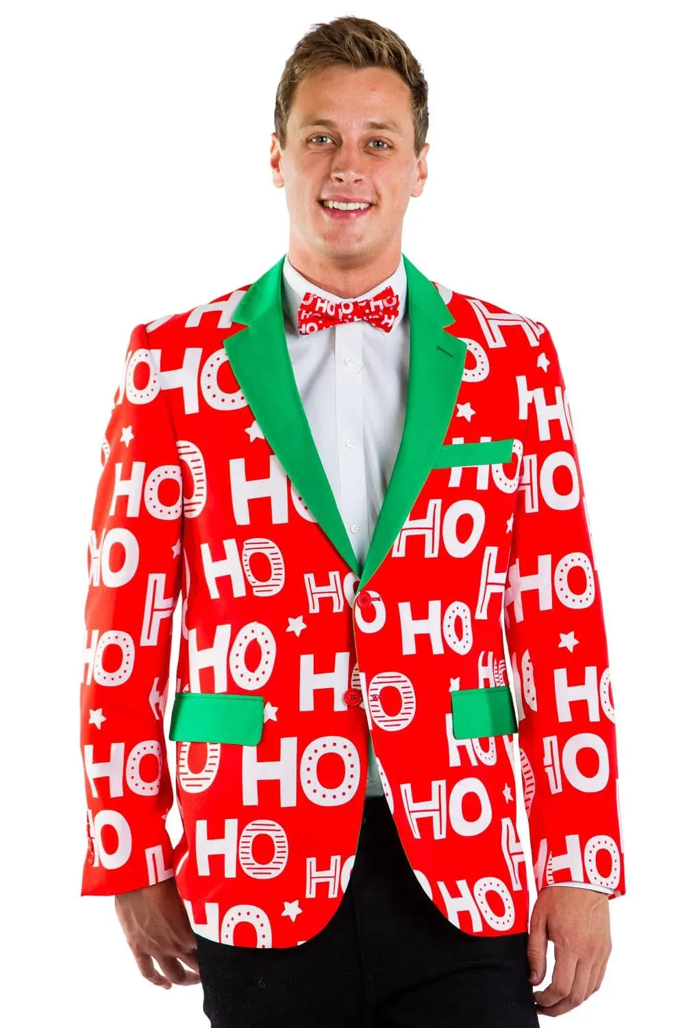 Tipsy Elves Men's Christmas Holiday Suit Jackets - Ugly Christmas Sweater Inspired Blazers for Men