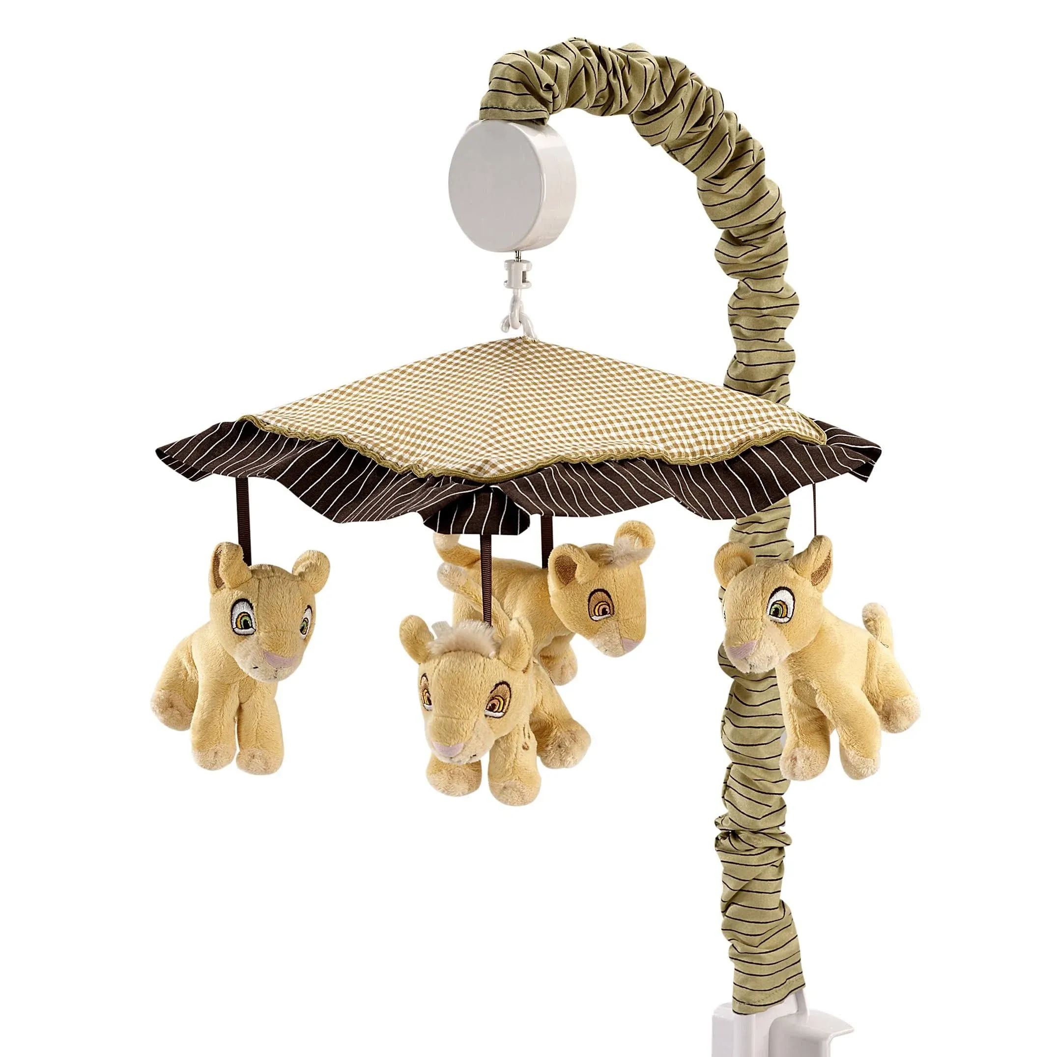 Baby Musical Mobile Crib Nursery Decor Bed Lion King Simba Ivory Brown Sage Tan