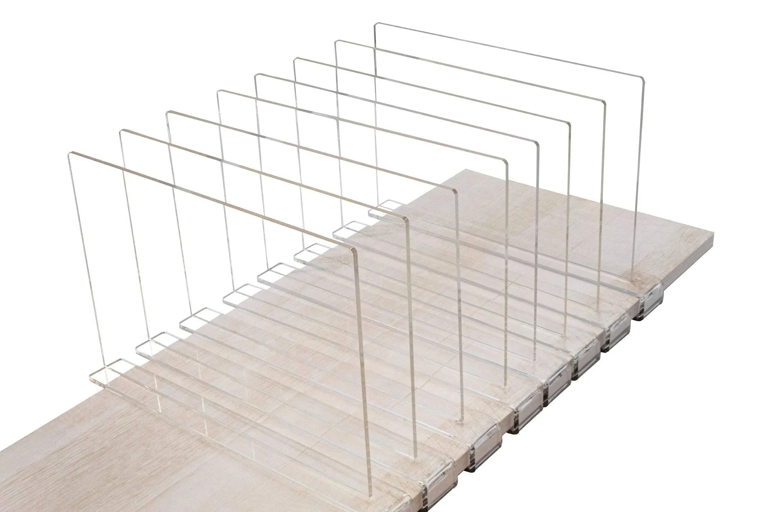 A & R 8 Pack Acrylic Shelf Dividers