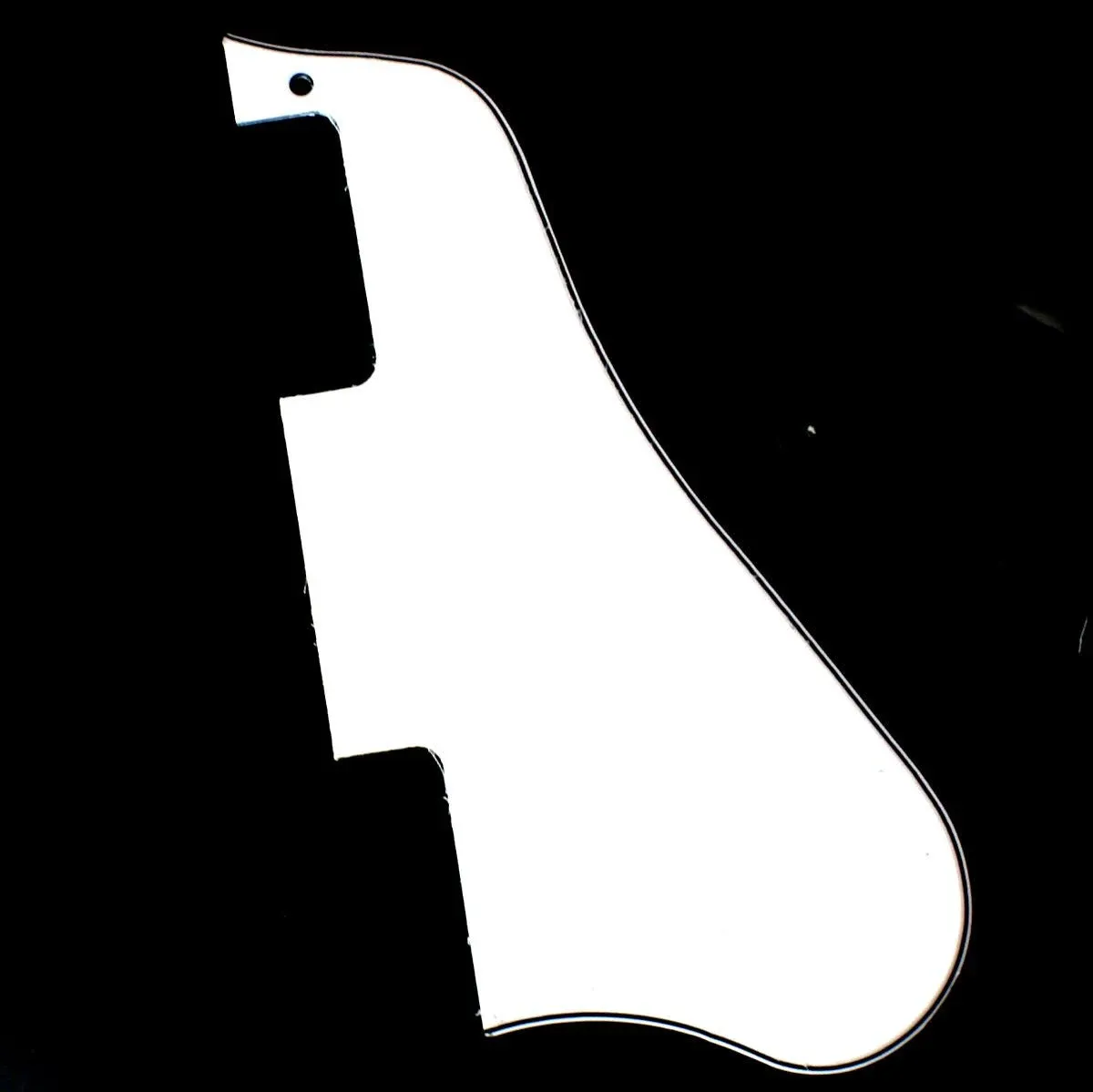 Jazz Archtop Semi hollow Guitar Pickguard Fits ES 335 Short Version ,3Ply White