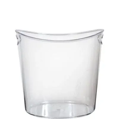 Clear Plastic Oval Ice Bucket