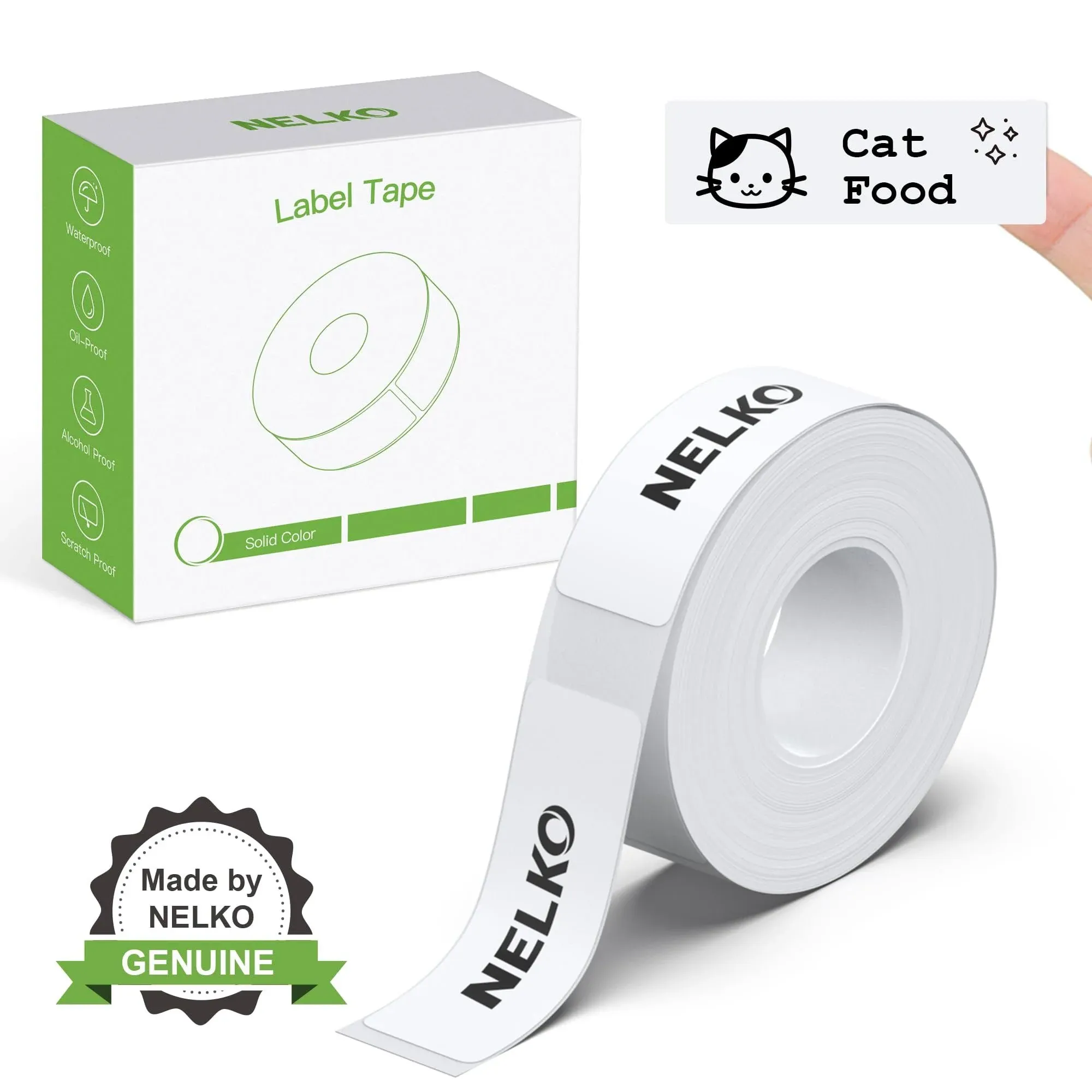 Nelko P21 Label Maker Tape, 15x40mm (0.59"x1.57") Self-Adhesive Label Compatible ...