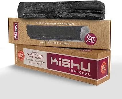 Kishu Charcoal - Activated Charcoal Water Filter for Water Bottles 2-Pack