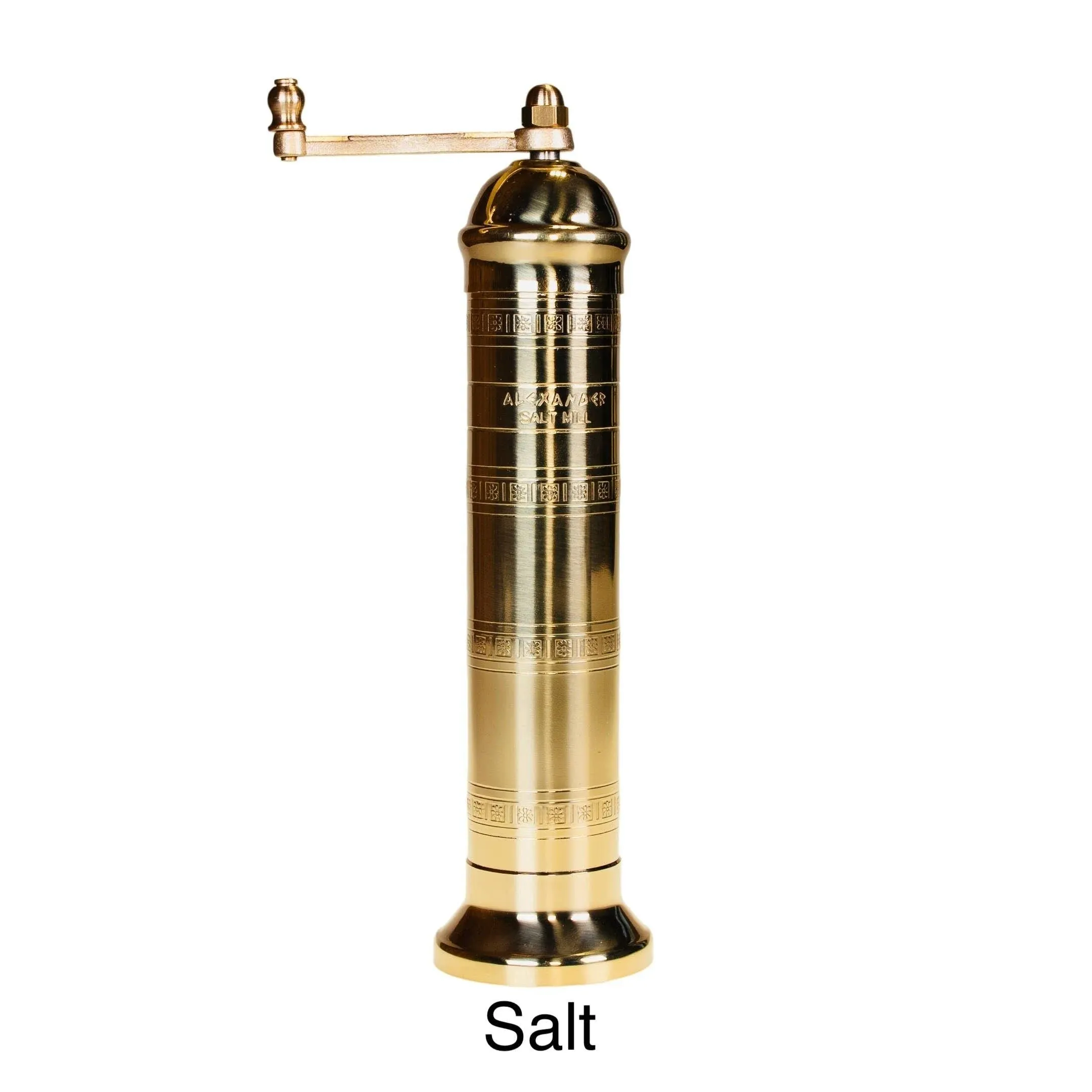 The Original European Salt and Pepper Mill 9” Brass Salt Mill