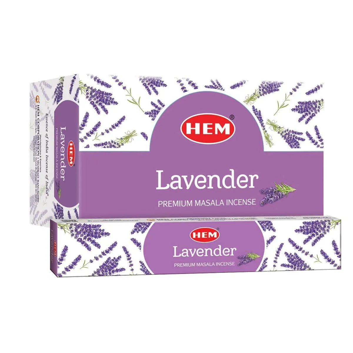 HEM Lavender Premium Masala Incense Sticks (12 Packets 15g Each)