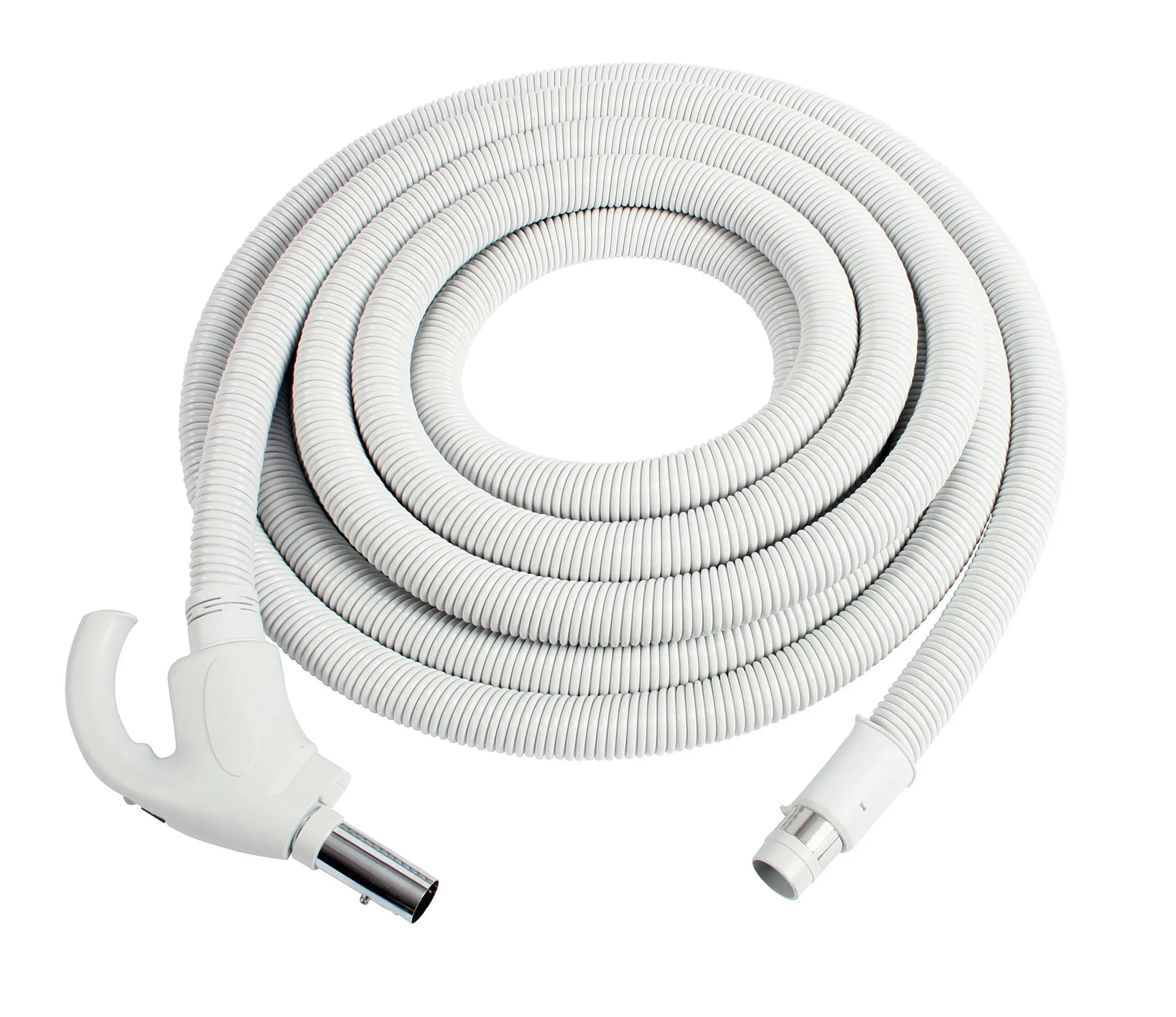 Central Vacuum Low Voltage Hose- 30 Foot- Fits Button Lock and Friction Fit