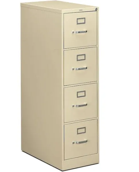 310 Series Vertical File, 4 Letter-Size File Drawers, Putty, 15" x 26.5" x 52"