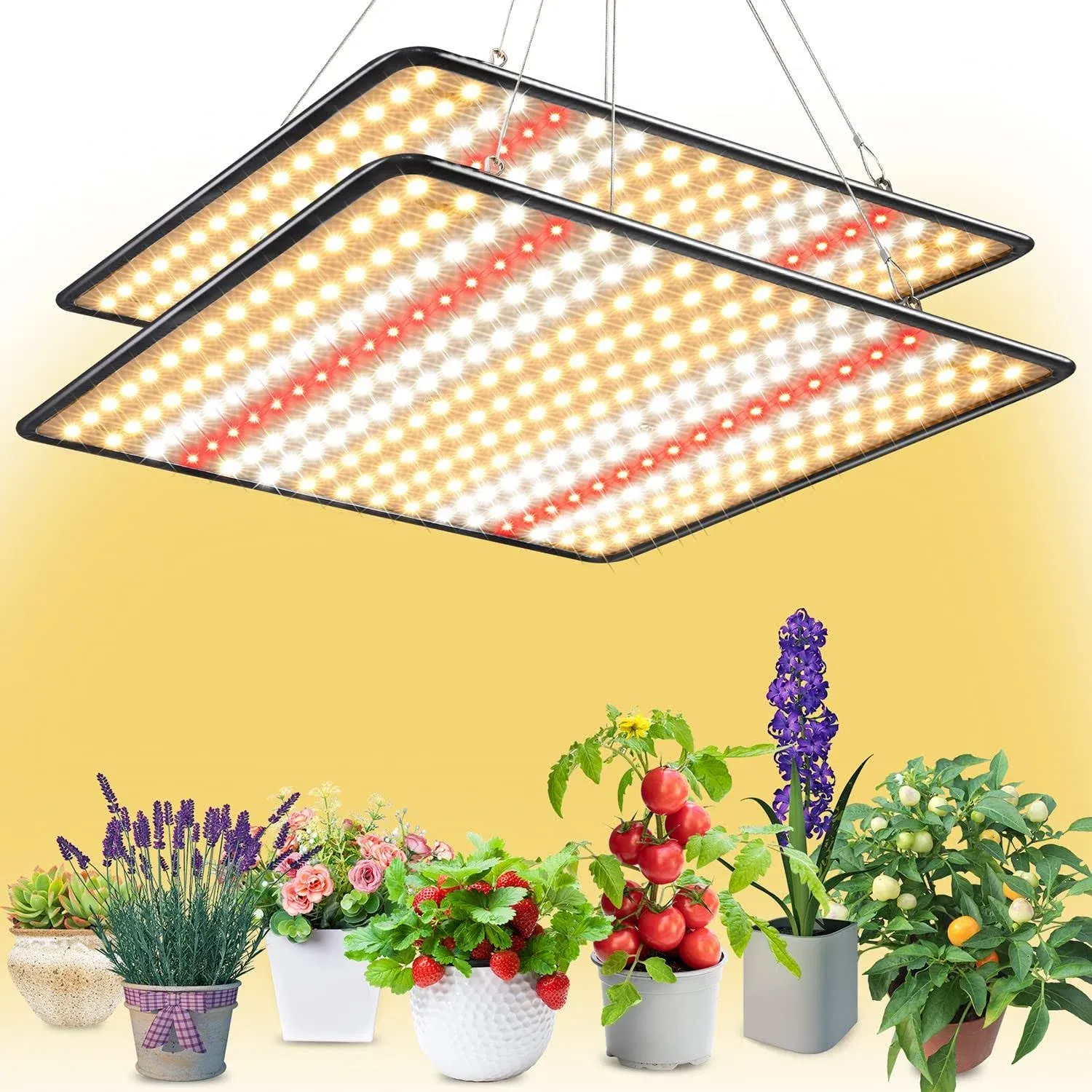 Grow Light, (2-Pack) Sunlike 200W LED Grow Lights for Indoor Sunlike 2 Pack