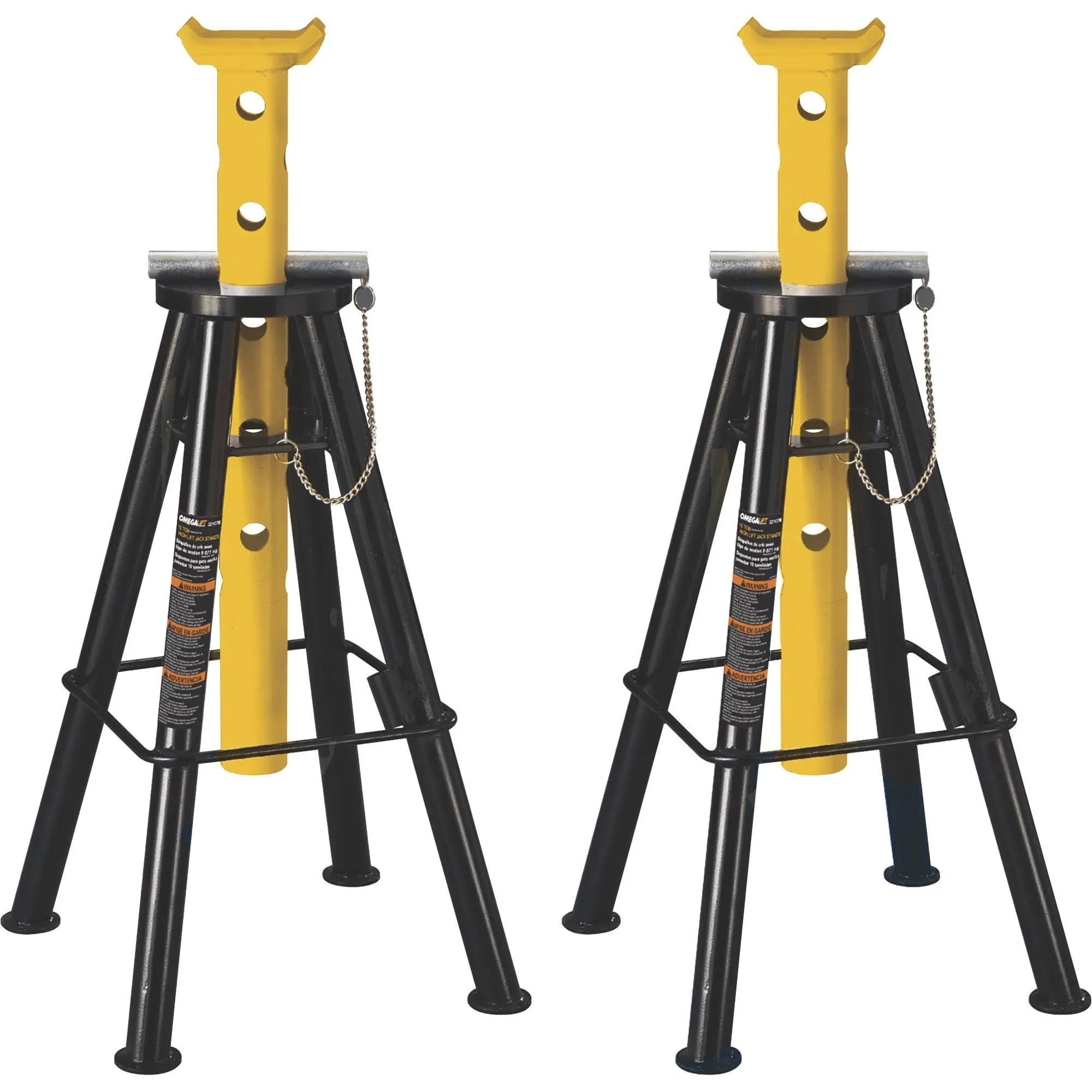 Omega 10 Ton High Lift Pin Style Jack Stands