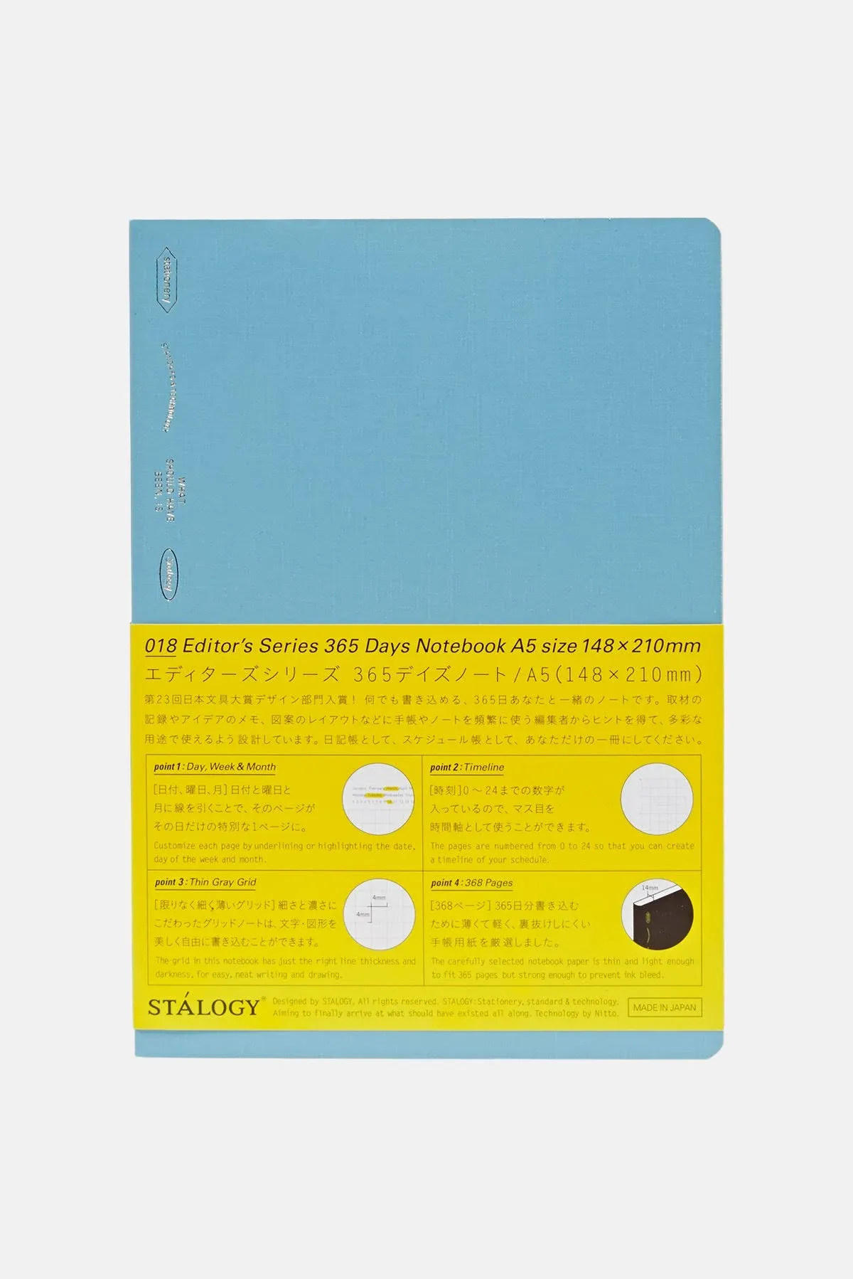 018 Editor&#039;s Series 365 Days Notebook a5/blue one Pack