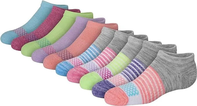 Hanes Girls' Comfort Fit No Show Socks