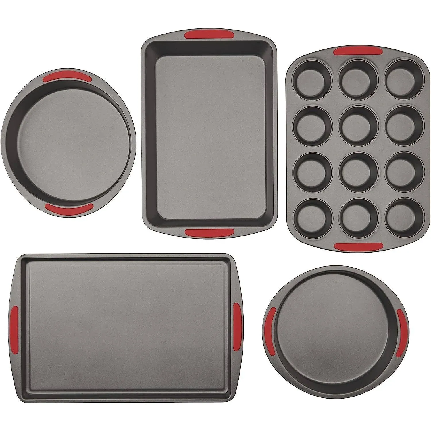 GoodCook Mega Grip 5-Piece Nonstick Steel Bakeware Set with Cookie Sheet, Roast ...