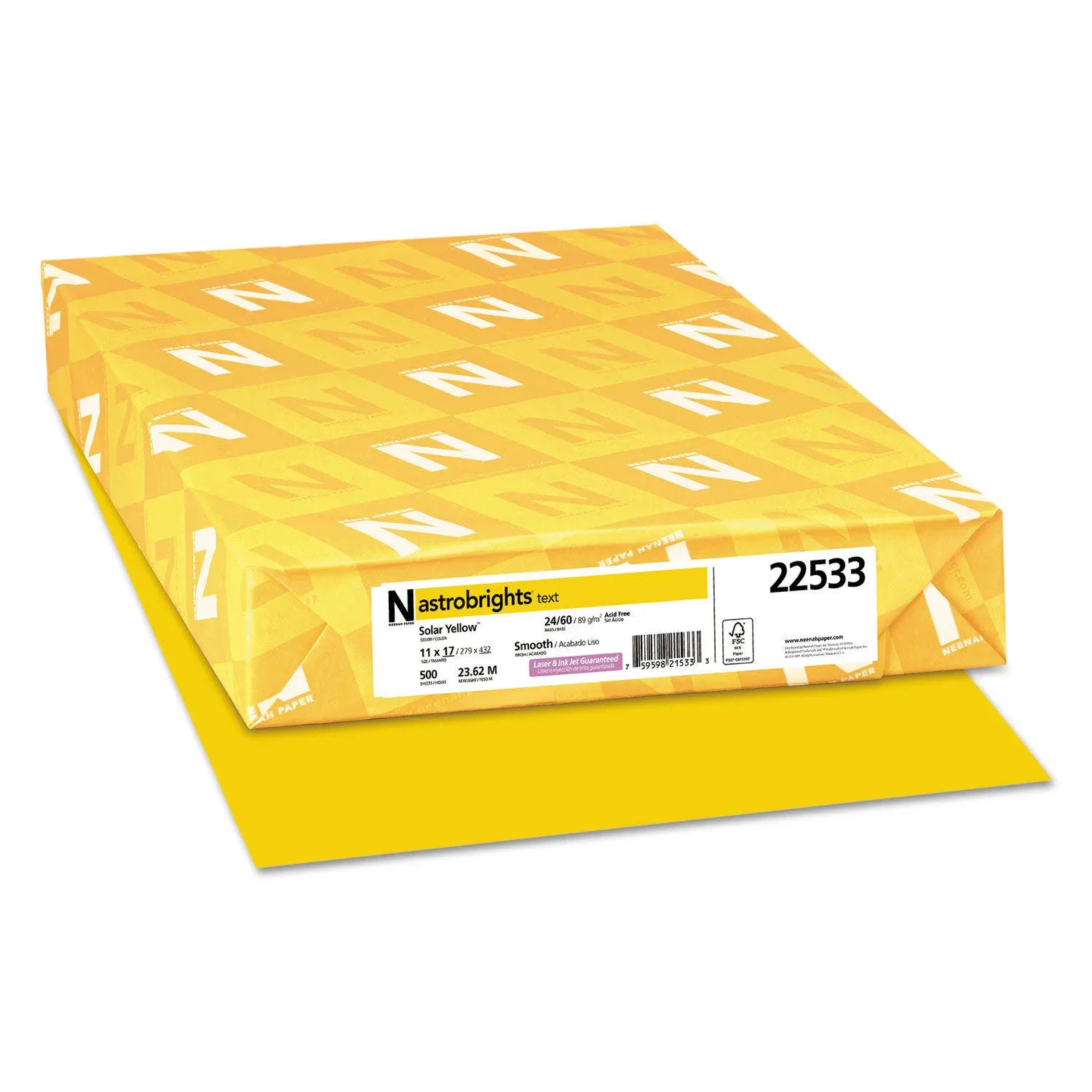 Astrobrights Solar Yellow 11" x 17" 500 Sheets