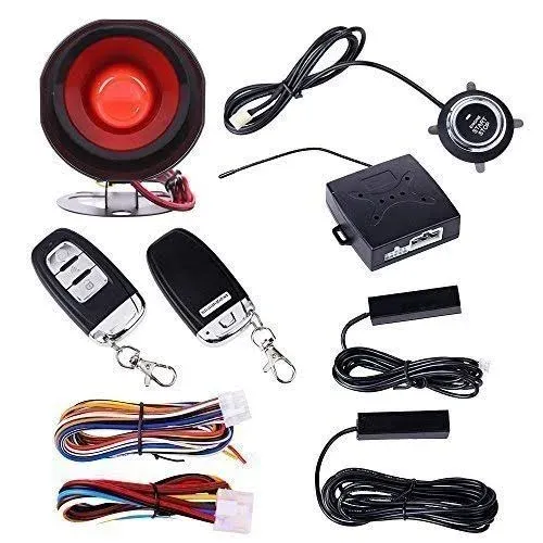 EASYGUARD EC003 Smart Key PKE Passive Keyless Entry Car Alarm System Push Start Button Remote Engine Start Remote Trunk Release DC12V