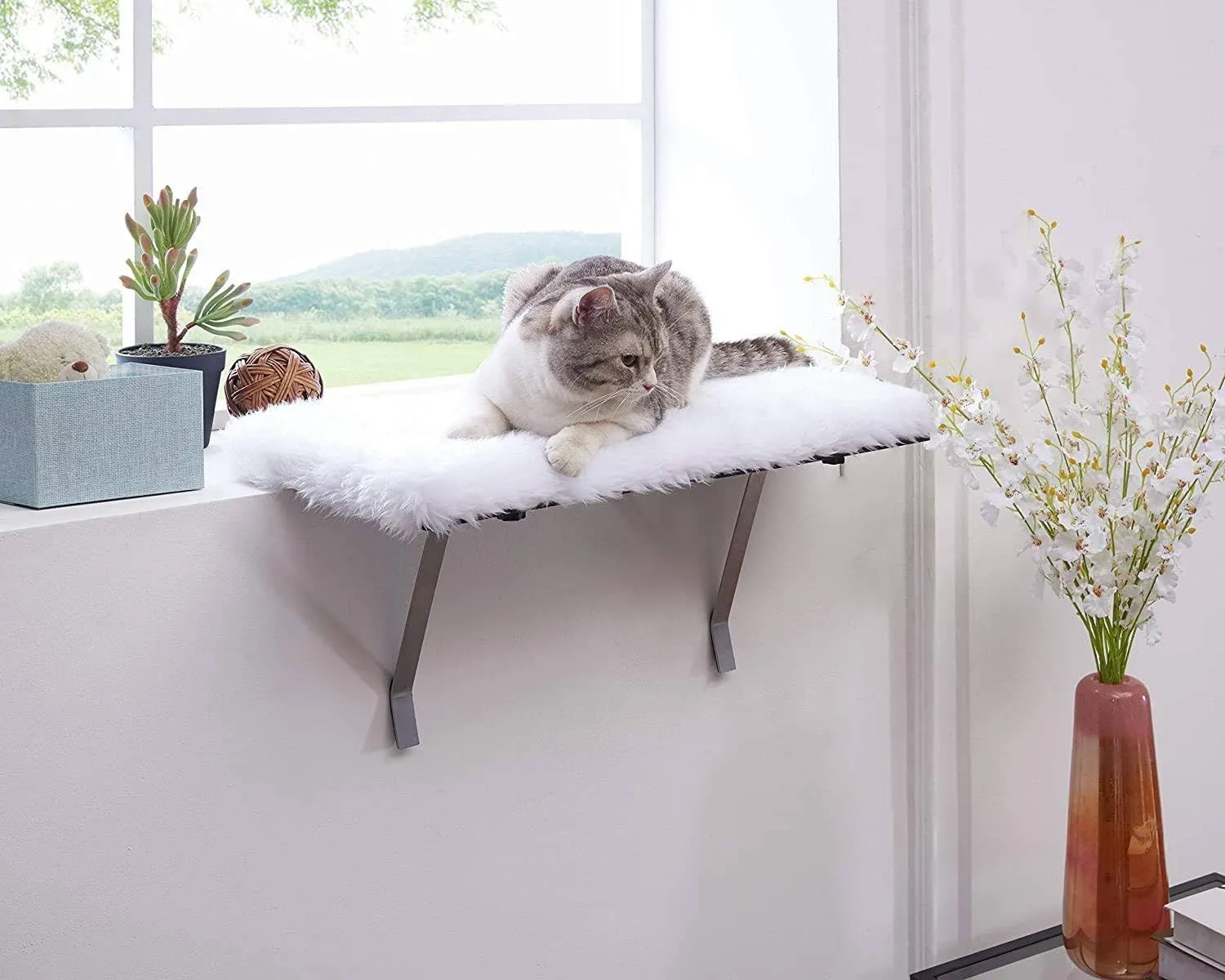 sweetgo Cat Window Perch-Mounted Shelf Bed for cat-Funny Sleep DIY Kitty Sill...