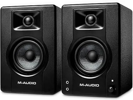 M-Audio BX3 3.5" Studio Monitors, HD PC Speakers for Recording and Multimedia with Music Production Software, 120W, Pair, Black