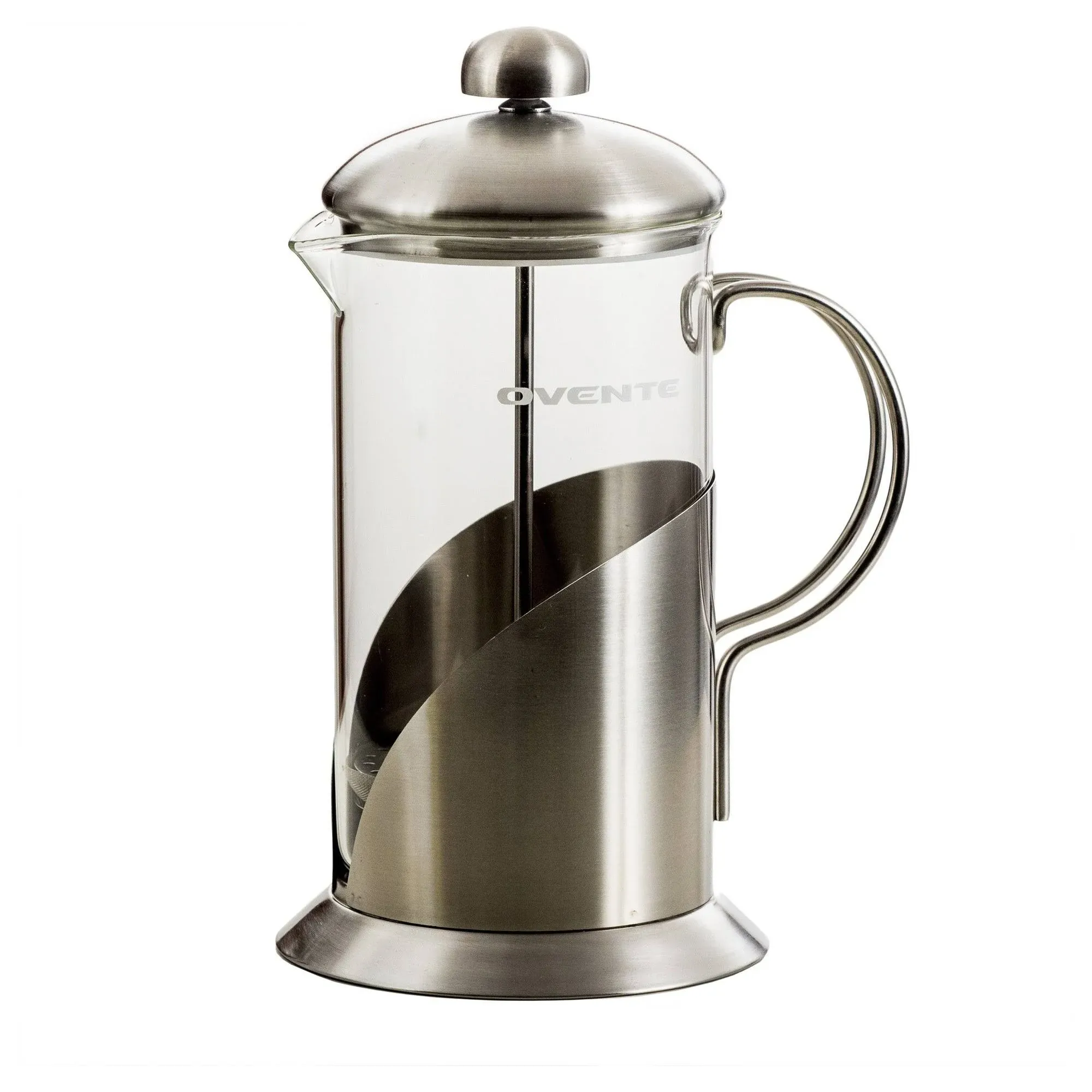 Ovente Fsl12s Series Stainless Steel French Coffee Press 12 oz Leaf