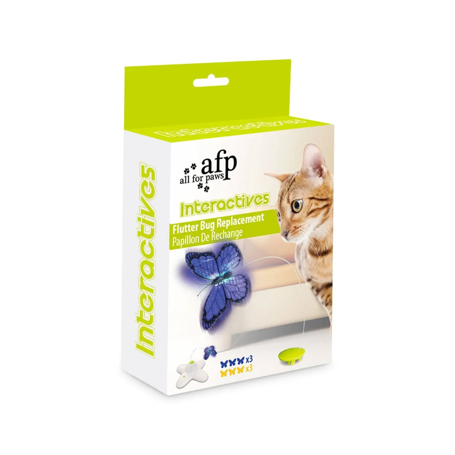 All for Paws Interactive Cat Flutter Bug Refill 6pk