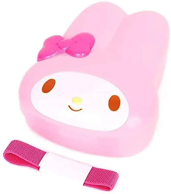 Sanrio My Melody Face shaped Lunch box Accessory case Bento box Japan Brand New!